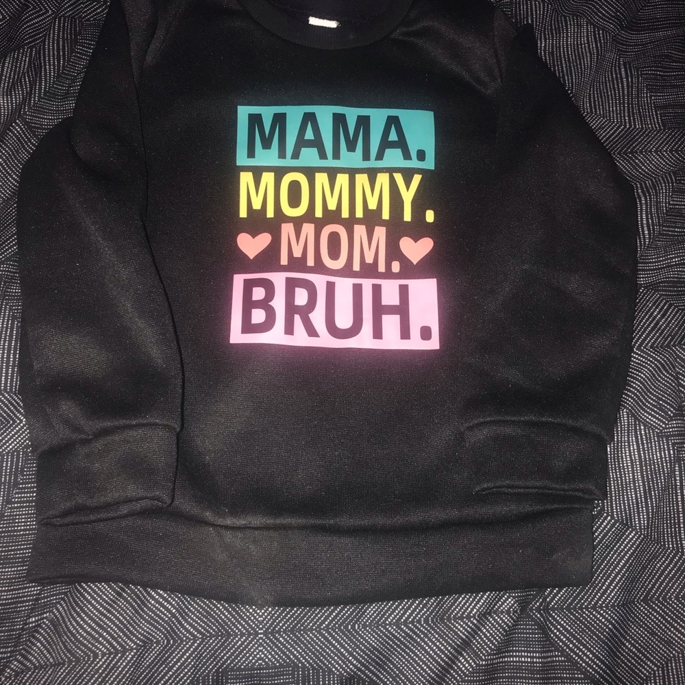 Kids Black Graphic Sweatshirt